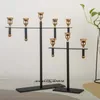 Black Metal Taper Candle Stick Holders Vintage Candle Stand Candlestick Holder Gold 5 Heads