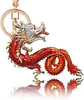 Llavero de dragón Llavero de animal 3D Llaveros de cristal Artesanías hechas a mano Colgante con dijes Regalos de Año Nuevo Chino 1221323