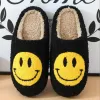 2023 Inverno Mulheres Smiley Chinelos Fluffy Faux Fur Smile Face Household Soft Shoes para Indoor Feminino Ao Ar Livre 211023 cinco