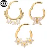 Navel Bell Button Rings 1Pc ASTM F136 Prong Set Zircon Star Butterfly Clicker Nose Ring Earring Hoop Body Piercing Jewelry 230905