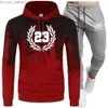 Men's Tracksuits Thin Tracksuit Men Sets Spring Autumn Hoodies+Pants 2 Piece Sets Running Hoody Men Sweatshirt Sport Joggers Sweatpants Suit Male T230905