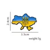 Stift broscher nationella emblem ukraina broscher ukrainska flagg territorium karta stift symbol nationell föryngring i ukraina legeringsmärke smycken 230904