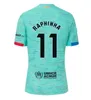 2023/24 Jersey de futebol de Lewandowski 2024 Karol G Lamine Yamal R. Araujo Pedri Gavi Gundogan Raphinha Christensen Ferran Kounde Balde Joao Felix Football Kids Shirt