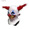 Maschere per feste Halloween Maschere popolari in lattice Paura dei clown Jester Psycho Scary Fancy Dress Up T230905