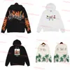 2023Autumn Mens Hoodies Designer Palmes Angels Ripped vintage Loose Pullover Print Womens High Street Sweatshirts Fashion Lovers' Round Neck Sweaters Size S-XL