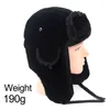 Beanieskull Caps 2023 Ushanka Earflap Hatts Warm Winter Black Bomber Hat Men Faux poll Rysk Style Gorros de Aviador 230904