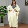 Etniska kläder mode muslimska abaya lös tofs boubou africain femme aftonklänning dubai kaftan robe afrikanska klänningar för kvinnor en storlek