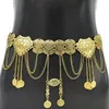 Navel Bell Button Rings Gypsy Vintage Metal Coin Tassel Belly Waist Dance Body Chains for Women Boho Hippie Coin Tassel Dress Belt Afghan Party Jewelry 230905