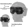 Tactische zonnebril Tactische Airsoft Paintball-bril Winddicht Anti-condens CS Wargame Wandelbeschermingsbril Geschikt voor tactische helm 230905