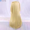 Cosplay peruker anime dödsanteckning misamisa cosplay peruk lång gul dubbel svans misa aman värmebeständig hårkvinna peruk gratis peruk cap 230904