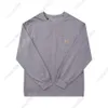 Carhart Classic Small Label Pocket Langarm-T-Shirt für Männer und Frauen, lockerer Rundhals-Liebhaber-Unterteil, Trend 02