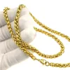 Gemischte Gliederkette, Vakuumbeschichtung, 18 Karat Goldton, Hip-Hop-Halskettenschmuck, 3–6 mm