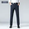 Heren Broek Mode Merk Kleding Straight Fit Pak Mannen Lente Herfst Business Stretch Casual Broek Mannelijke A86 230904