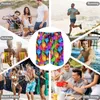 Men's Shorts Board Balloon Bouquet Retro Beach Trunks Colorful Print Men Fast Dry Sportswear Large Size