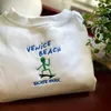 Kadın Hoodies Venice Beach Paten Parkı Komik Grafik İşlemeli Baskı UNISEX SWEATERS Gevşek Pamuk Crewneck Pullover Sokak Estetik