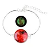 Braccialetti con ciondoli Fashion-Glow In The Darkness Bracciale in cristallo Gioielli Serie di stelle luminose Planet Braccialetti Cabochon in vetro 08 Drop Deliv Dhxn2