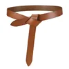 New Design Knot Cowskin Women's Belts Soft Real Leather Knotted Strap Belt Dress Accessories Lady Waistbands Long women belt