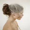 Elegant White Face Veil For Wedding Party Evening Short Fashion Hair Accessories Cheap Simple Elavorate Netting Bridal Blusher Vei284E