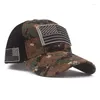 Casquettes de balle Xtrois printemps été unisexe Camouflage Baseball pour hommes Usa drapeau Casquette maille décontracté Casquette Snapback chapeau os