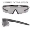 Taktiska solglasögon Militära skyddsglasögon Bulletproof chockbeständig HD -lins UV400 utomhus för mäns solglasögon Eglasögon Taktiska skjutglas 230905
