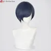 Cosplay perukları anime siyah butler ciel Phantomhive cosplay peruk kadın Ciel Phantomhive Isıl Dayanıklı Saç Kadın Adam Kuroshitsuji Peruk Peruk Kapağı 230904