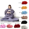 Blankets 200*200cm Rapid transportation Fashion Hand Chunky Knitted Blanket Thick Yarn Bulky Knitting Throw Blankets Sofa Throw 230904