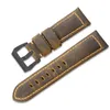 Expédition véritable Bracelet de montre en cuir de veau Bracelet bracelets de montre Bracelet de montre marron pour Pan 22mm 24mm 26mm erai307V