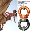 Carabiners Lighten Up Fitness Climb 30kn Carabin Universal Ring Gimbal Ring Rotary Connector Rotational Hammock Swing Spinner Rope Swivel 230905