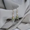 Boucles d'oreilles mode vert Hetian Jade perle pour femmes fille gothique perle bijoux cadeau Eh919