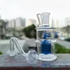 2,8 inch glas rokende waterpijp waterpijp blauwe kern in Bubbler Shisha + Bowl