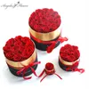 Eternal Rose in Box bevarade riktiga rosblommor med Box Set Mors dag gåva Romantiska alla hjärtans dag gåvor PHOOD272S