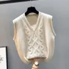 Gilet Cappotto lavorato a maglia Maglione da donna primaverile e autunnale Scollo a V alla moda sciolto