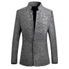 Adisputent 2020 Chinese Stijl Business Casual Stand Mannen Jas Nieuwe Kraag Mannelijke Blazer Slanke Heren Blazer Jas Plus Size 5XL CX2007274n