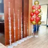 Autres fournitures de fête d'événement 12 Set Confetti Ballons Stand Colonne Support Ballon Gule Dot Baby Shower Enfants Anniversaire Eid Décorations de mariage 230905