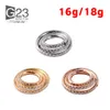 Navel Bell Button Rings 10 stks/50 stks F136 Hoepel oorbellen Voor Vrouwen Neusring Knop Perforeren Oorbellen Body Luxe Zirkoon Kraakbeen Sieraden 230905