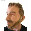 Party Masks Realistic Party Cosplay Famous Man Face Masks Latex Real Human Face Cosplay Mask T230905