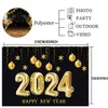 Altri articoli per feste per eventi 15 21M 2024Happy Year Sfondo oro nero Panno Decorazione soggiorno Pography 230905