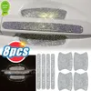New Car Door Handle Bowl Scratch Protective Bling Rhinestone Stickers Silicon Rearview Mirror Anti-collision Protection Strip