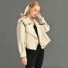 Femmes en cuir Faux cuir véritable veste en cuir femmes véritable peau de mouton en cuir manteau printemps mode véritable veste en cuir 230904