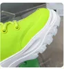 Buty sepatu bot tinggi modis anak laki laki perrempuan neon kulit hijau menari hiphop streetwear musim dingin hangat anak anak 230905