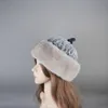 Beanieskull Caps Winter Luxury Unisex Real本物のミンクウールファッションウォーム全体のピース羊毛皮の帽子230904
