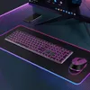 Keyboards Keyboard Gaming dapat diisi ulang dengan 7 warna lampu latar multi perangkat Bluetooth nirkabel untuk Ipad Tablet mekanik 230905