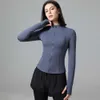 Lu automne et hiver femmes veste nouveau nu Yoga sport manteau femmes fermeture éclair course élastique serré mince veste de sport femmes