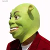 Parti Maskeleri Parti Maskesi Cosplay gerçekçi lateks shrek maskesi Cadılar Bayramı Maskeleri Korkunç Yeşil Canavar Giydirme T230905