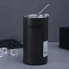 Stainless steel ice American coffee cup, double layer vacuum straw cup, household portable couple insulation cup, water cup