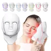 Dispositivos de cuidados faciais LED Máscara Máquina de cuidados com a pele 7 cores Diodo emissor de luz Equipamento de beleza Face Whitening Dispositivo de rejuvenescimento da pele 230904