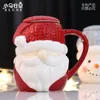 Tasses Tasses à thé en céramique de noël 3D bonhomme de neige père noël tasse d'eau café tasse de jus de lait cadeaux de nouveauté pour hommes femmes tasses 230904