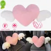 Ny hjärtformad bilhuvudstöd Plush Love Neck Pillow Seat Back Pillow Car Cushion Support Accessories Interior Lumbal Universal