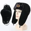 Czapki czapki cambon i armia radziecka armia wojskowa bombowca kapelusz chapka mężczyźni kobiety Rosja Ushanka Hats Faux Rabbit Fur Earflap Snow Trapper 230904