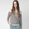 23SS Zadig Voltaire Top Women Designer tröja randig ZV Hot Classic Style Fashion Casual Wool Sticked Loose Pullover Cashmere Sweater
